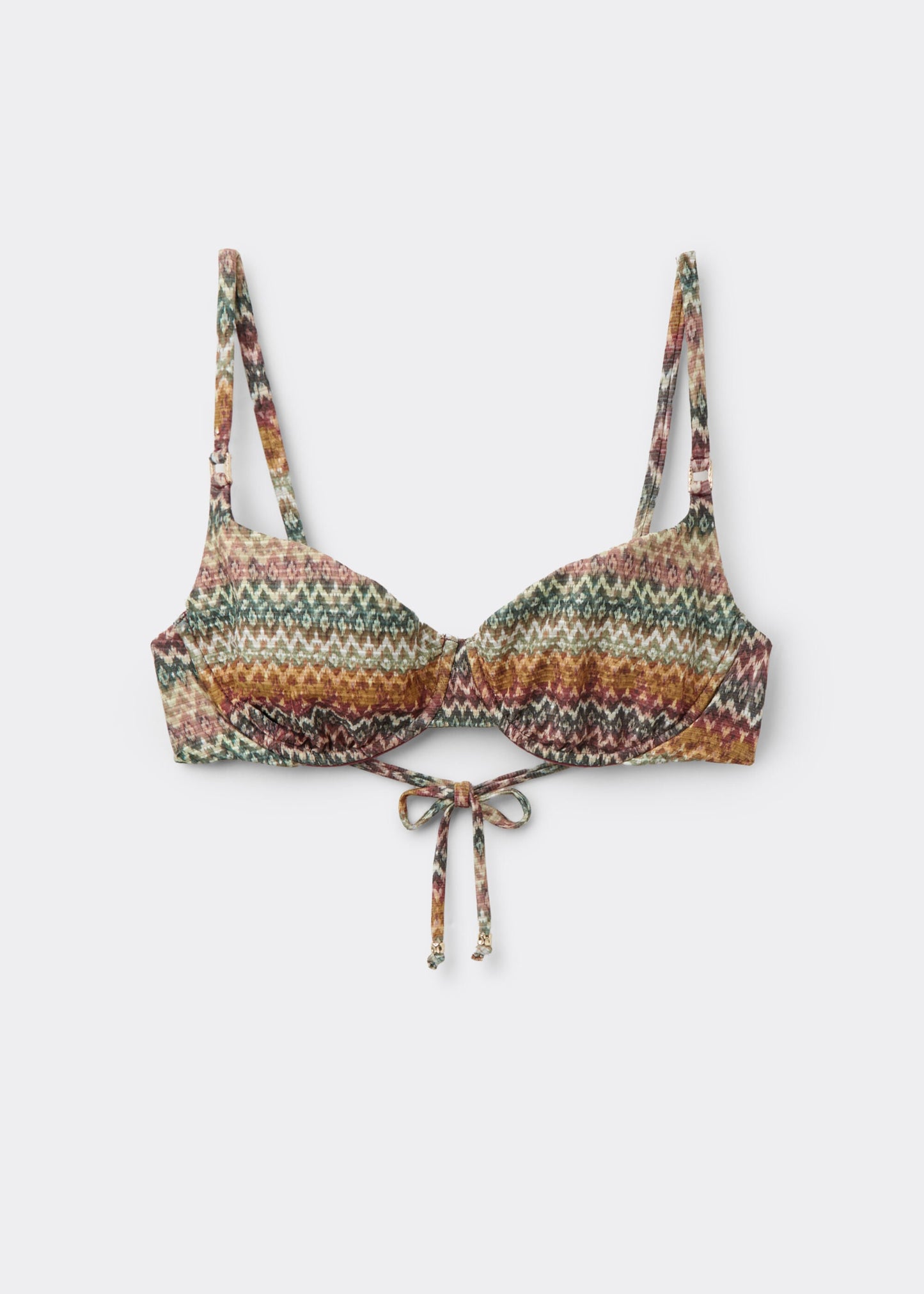 Balconette Bikini Top Elegant Ethnic