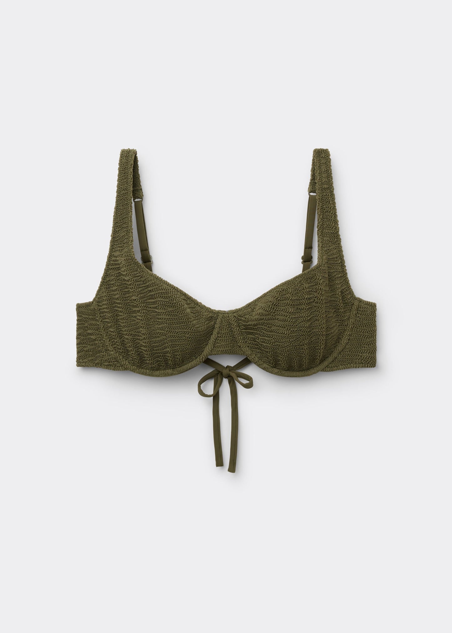 Balconette Bikini Top Crinkle Waves