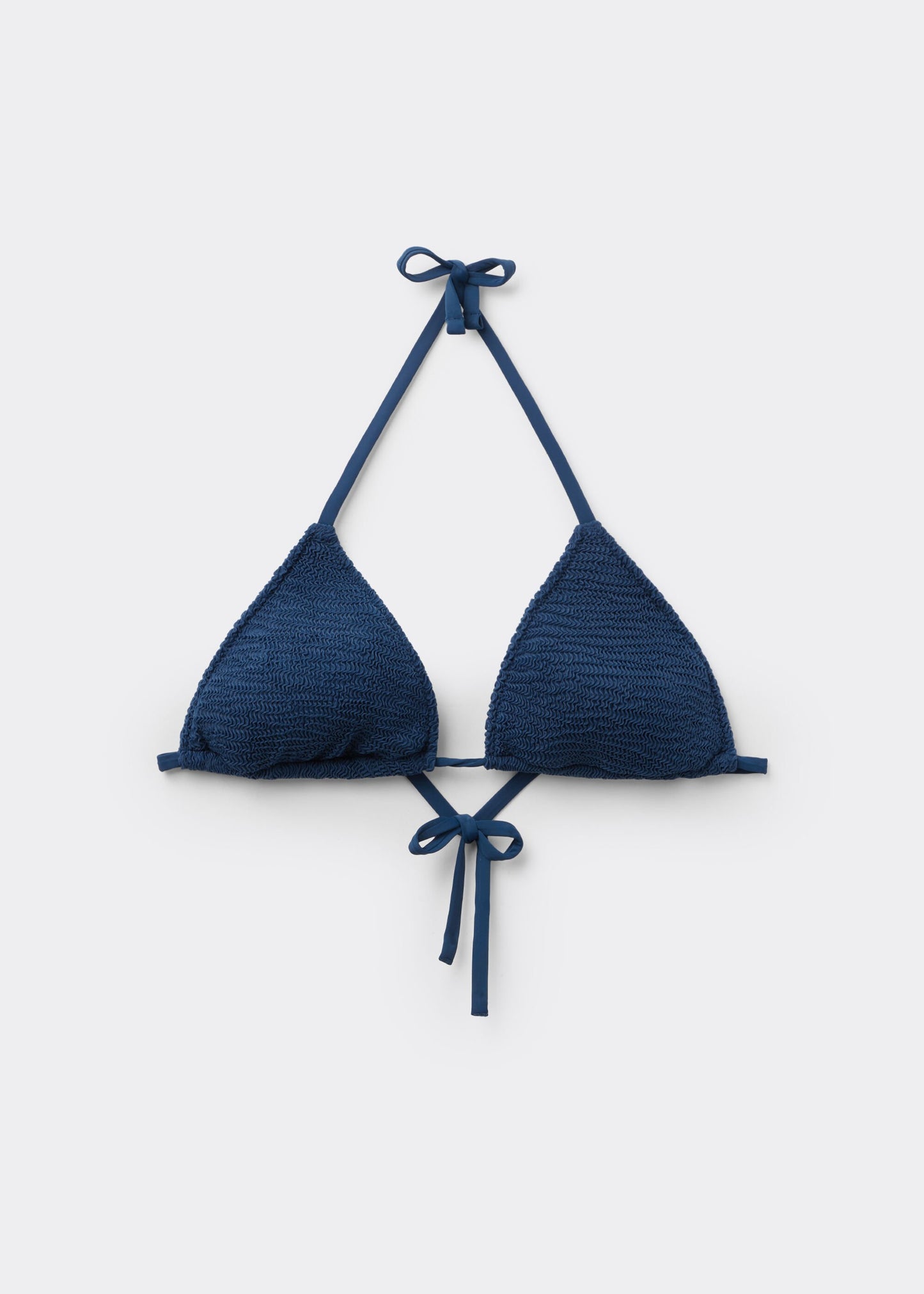 Triangle Bikini Top with Removable Padding Crinkle Waves