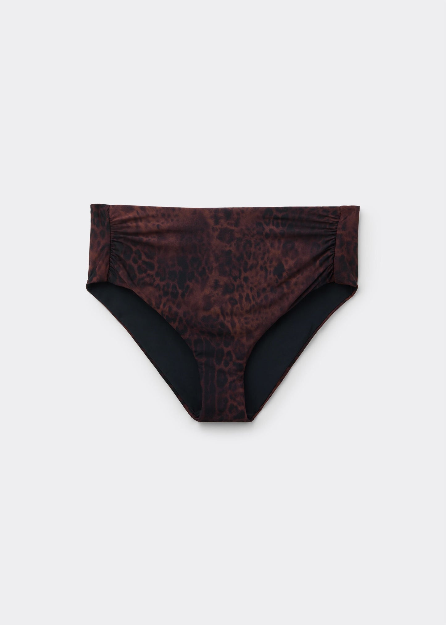High-Waist Bikini Bottom Dark Animalier