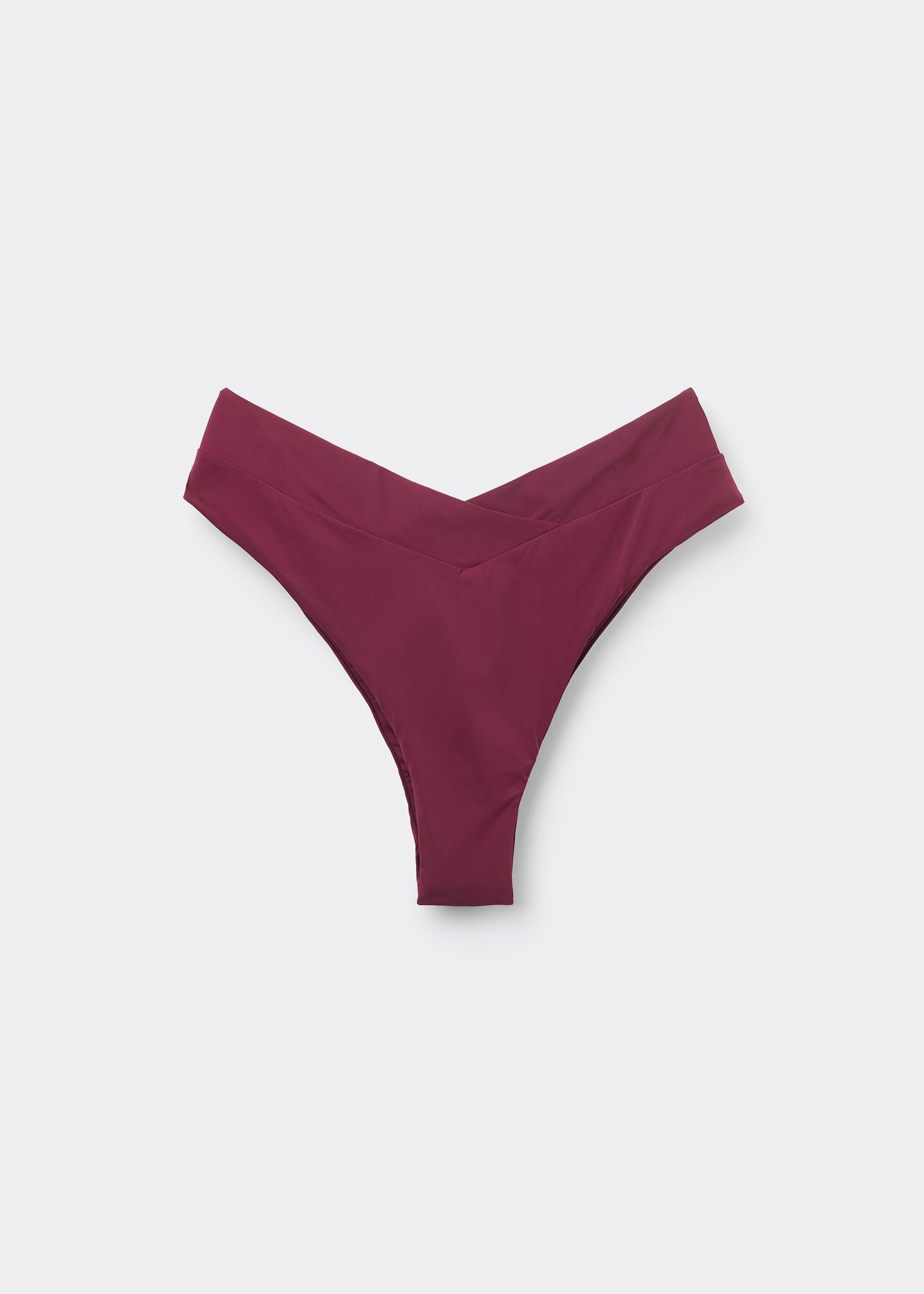 High-Waisted V-Cut Brazilian Bikini Bottoms