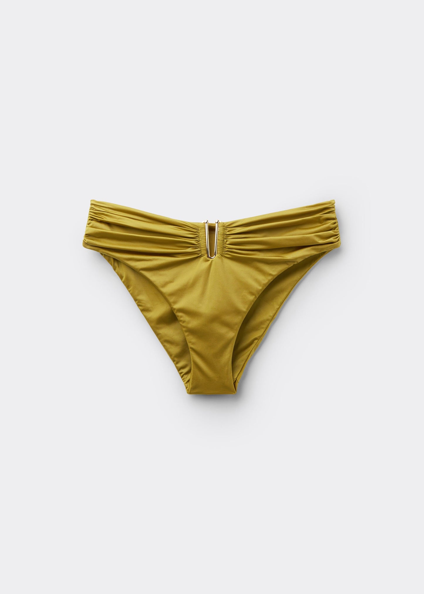 High-Waisted Bikini Bottoms Shiny Satin
