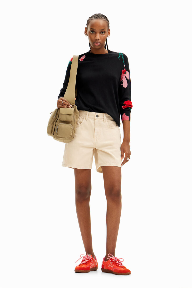 Watercolour floral pullover