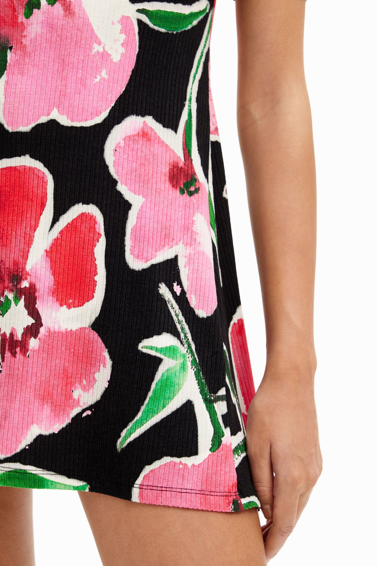 Short floral skater dress
