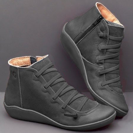 🔥Hot Sale 49% Rabatt🔥 - Bequeme handgefertigte Lederstiefel mit Fußgewölbestütze