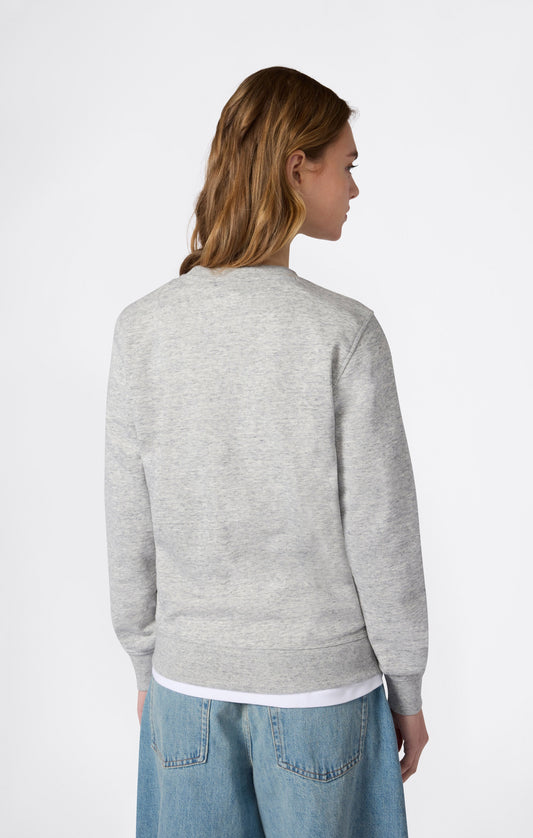 Leichtes Rundhals-Sweatshirt für Damen mit Maxi-Logodruck
