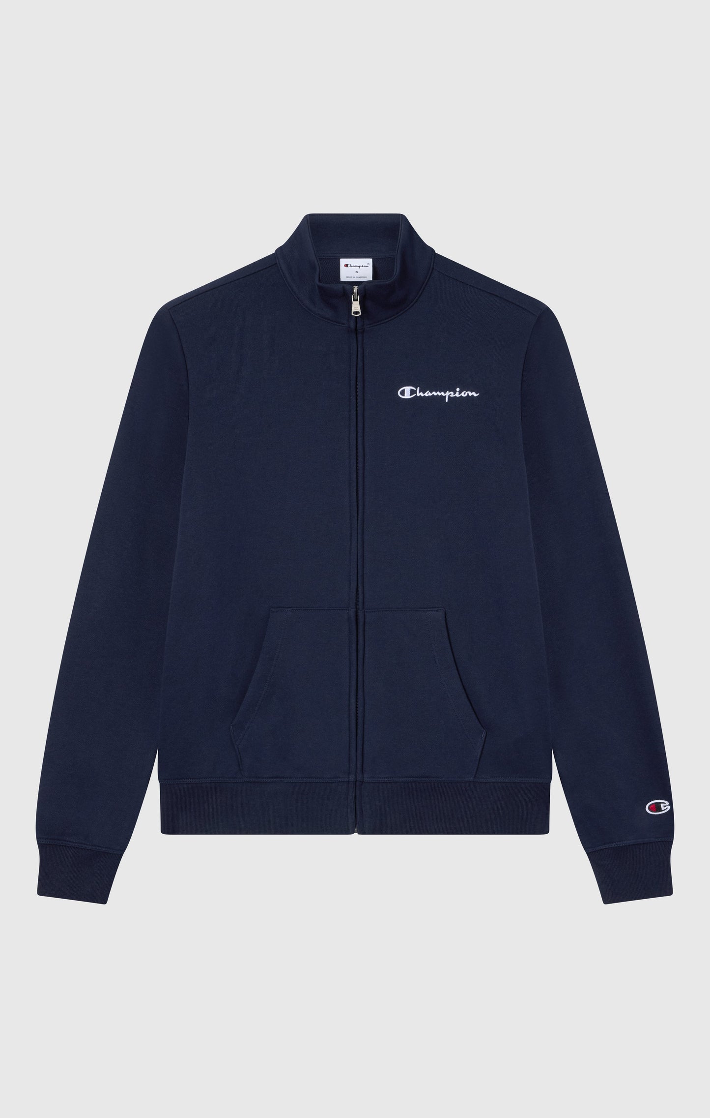 Leichtes Damen-Sweatshirt mit durchgehendem Reißverschluss und kontrastierenden Logo-Symbolen