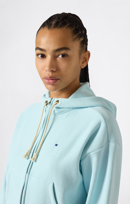 Women's Lightweight Reverse Weave Full Zip Hoodie