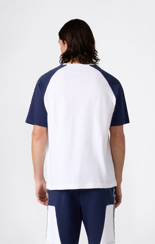 Herren T-Shirt mit Raglanärmeln und Logo-Tape