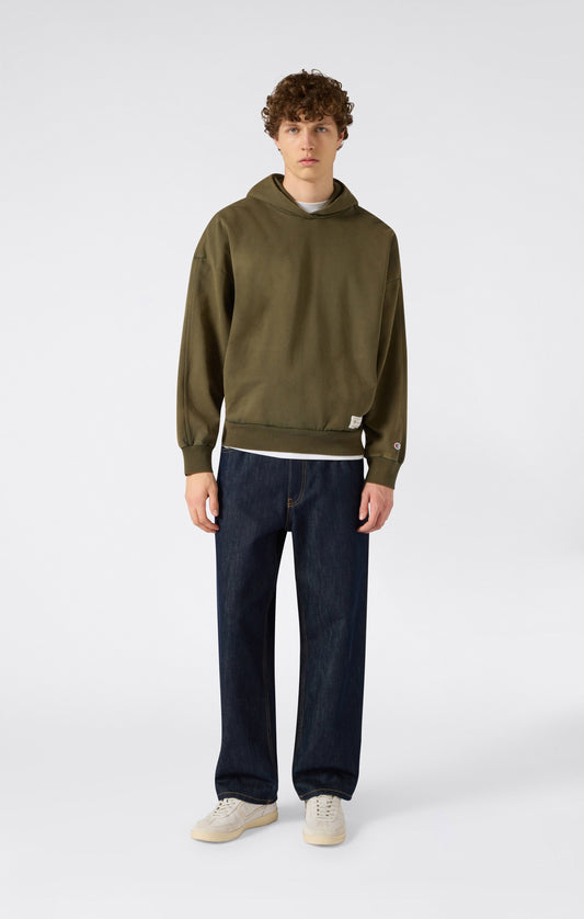 Men's Hooded Sweatshirt with Washed Effect