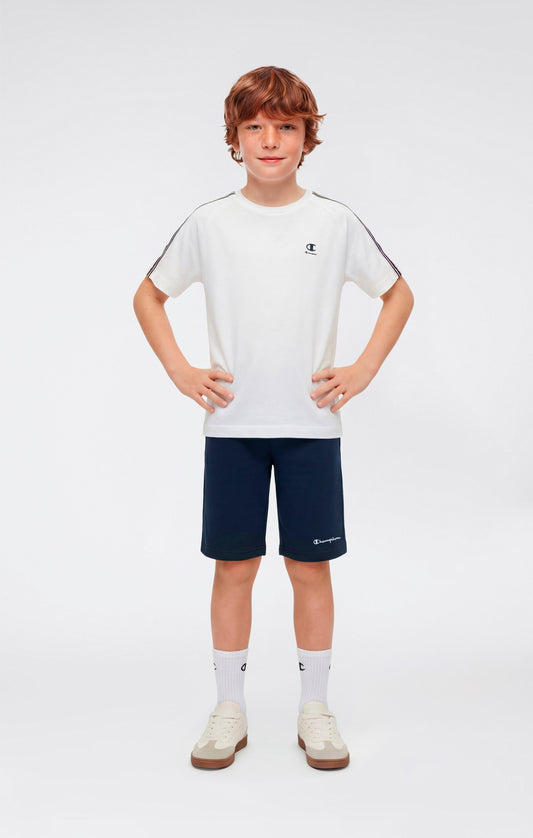 Bermudashorts für Jungen mit kleinen gestickten Logo-Icons