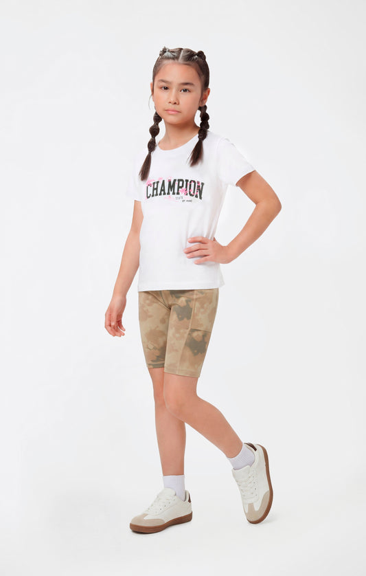 Girls' Stretch Fitted Shorts C-Tech
