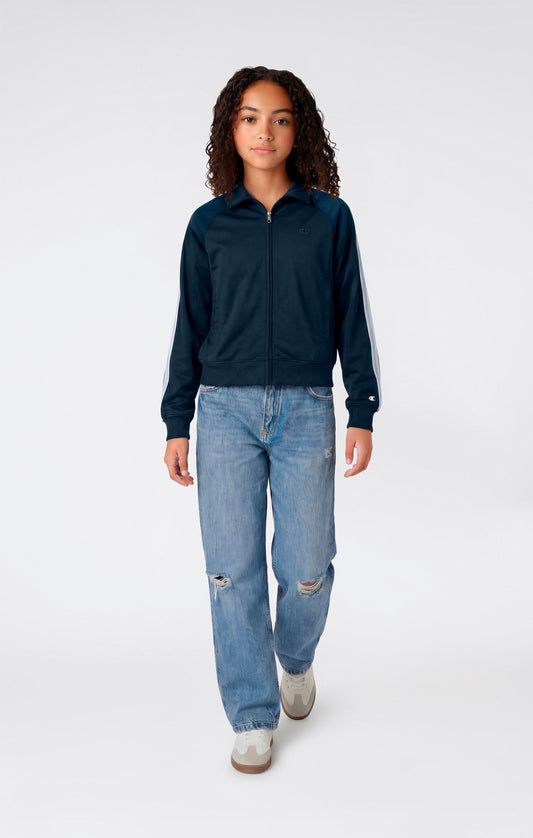 Girls' Track Jacket with Full Zip Icons