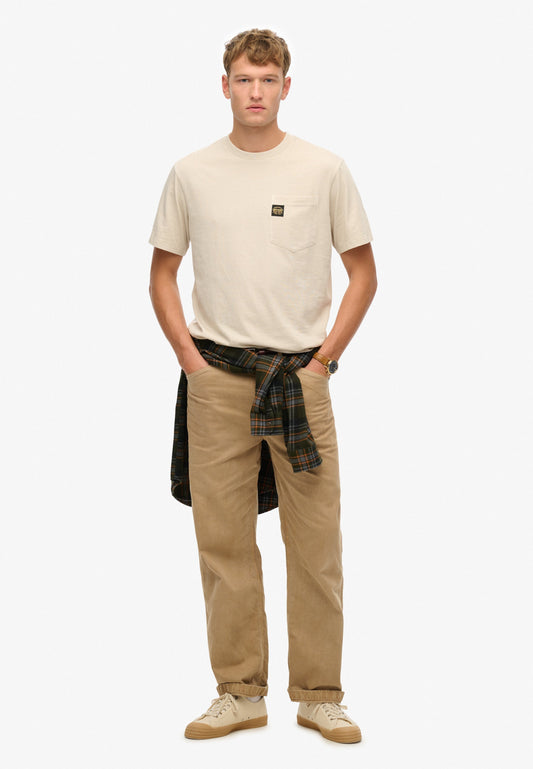 Contrast Stitch Pocket T-Shirt