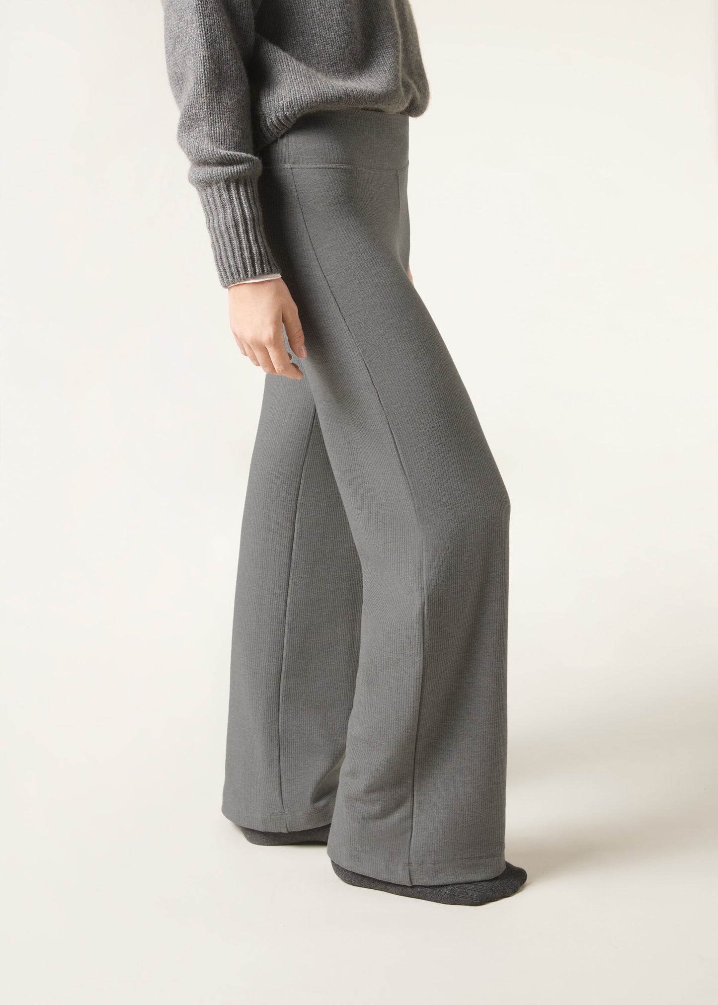 Palazzo Trousers with Cashmere