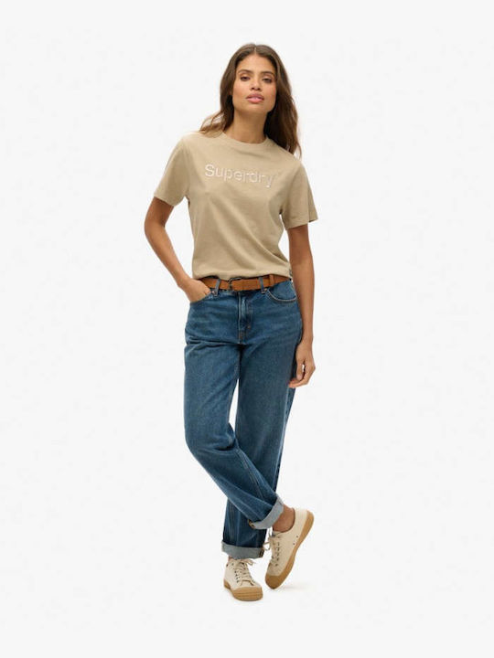 Embroidered Core Logo Boxy Loose T-Shirt