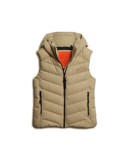 Hooded Microfibre Padded Gilet