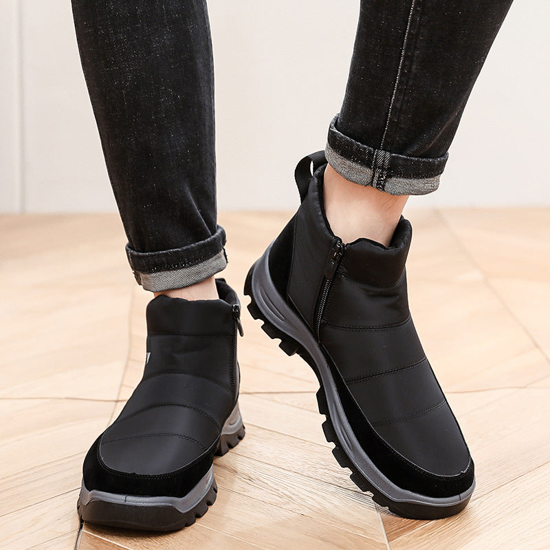 (Zeitlich begrenztes 49 % Rabattangebot) Orthopädische Herren-Schneestiefel mit Fußgewölbestütze, breiter Zehenpartie, bequem, wasserdicht, rutschfest, warme Arbeitsschuhe