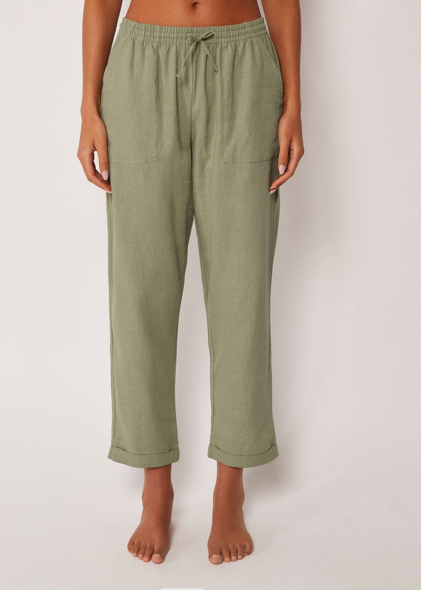 Linen and Viscose Trousers