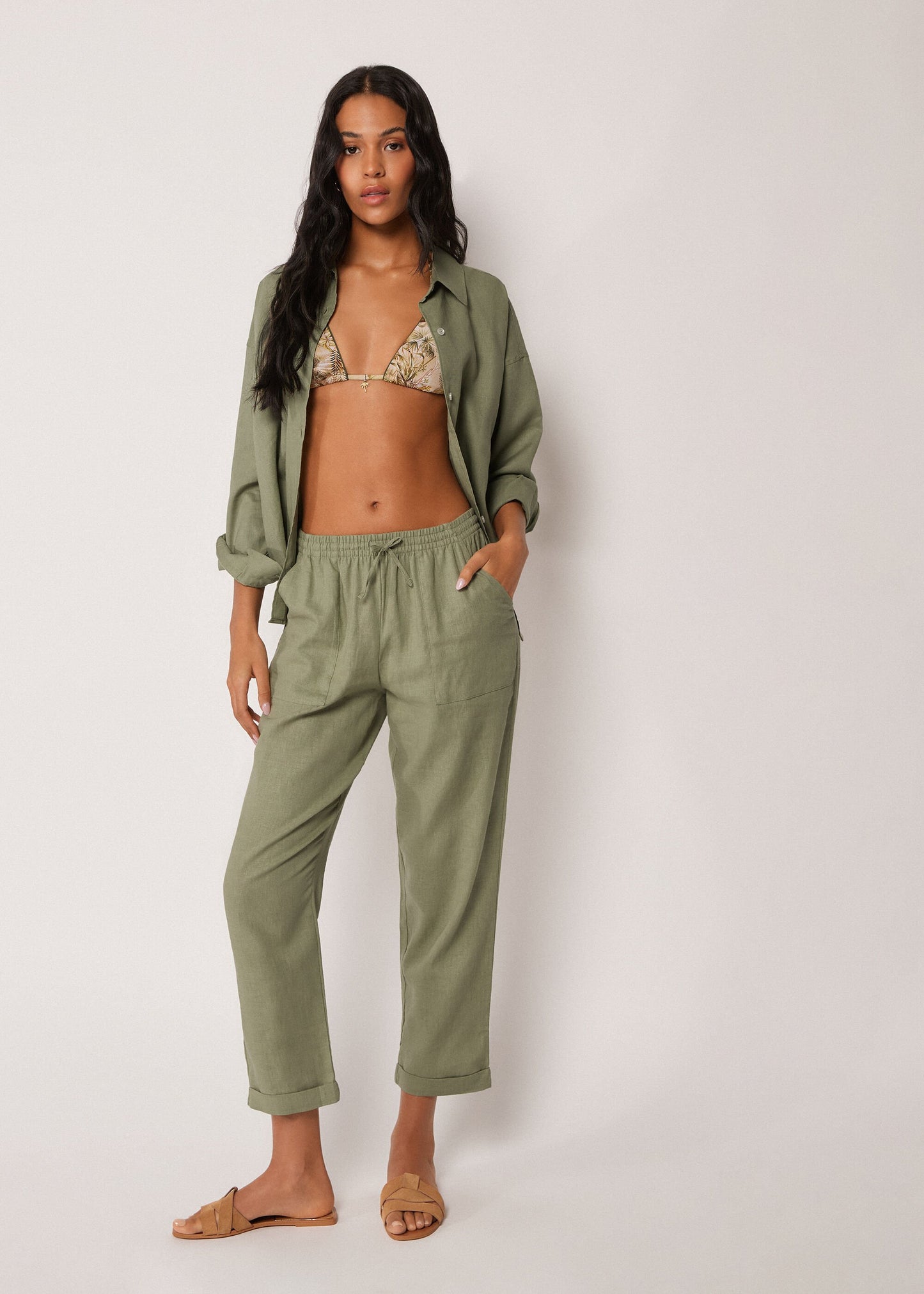 Linen and Viscose Trousers