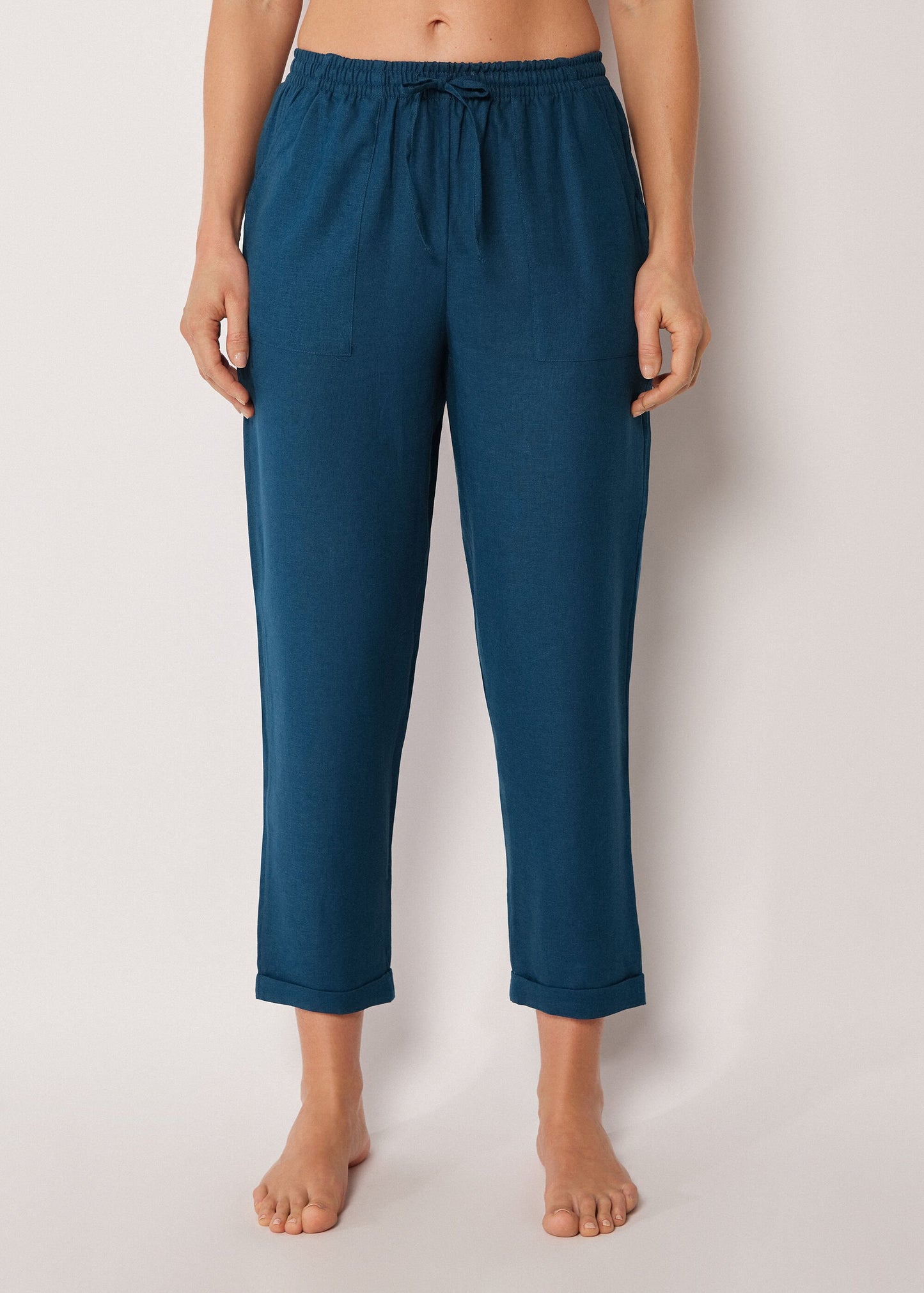 Linen and Viscose Trousers