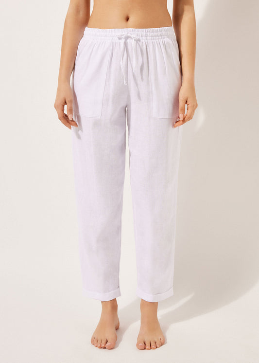 Linen and Viscose Trousers