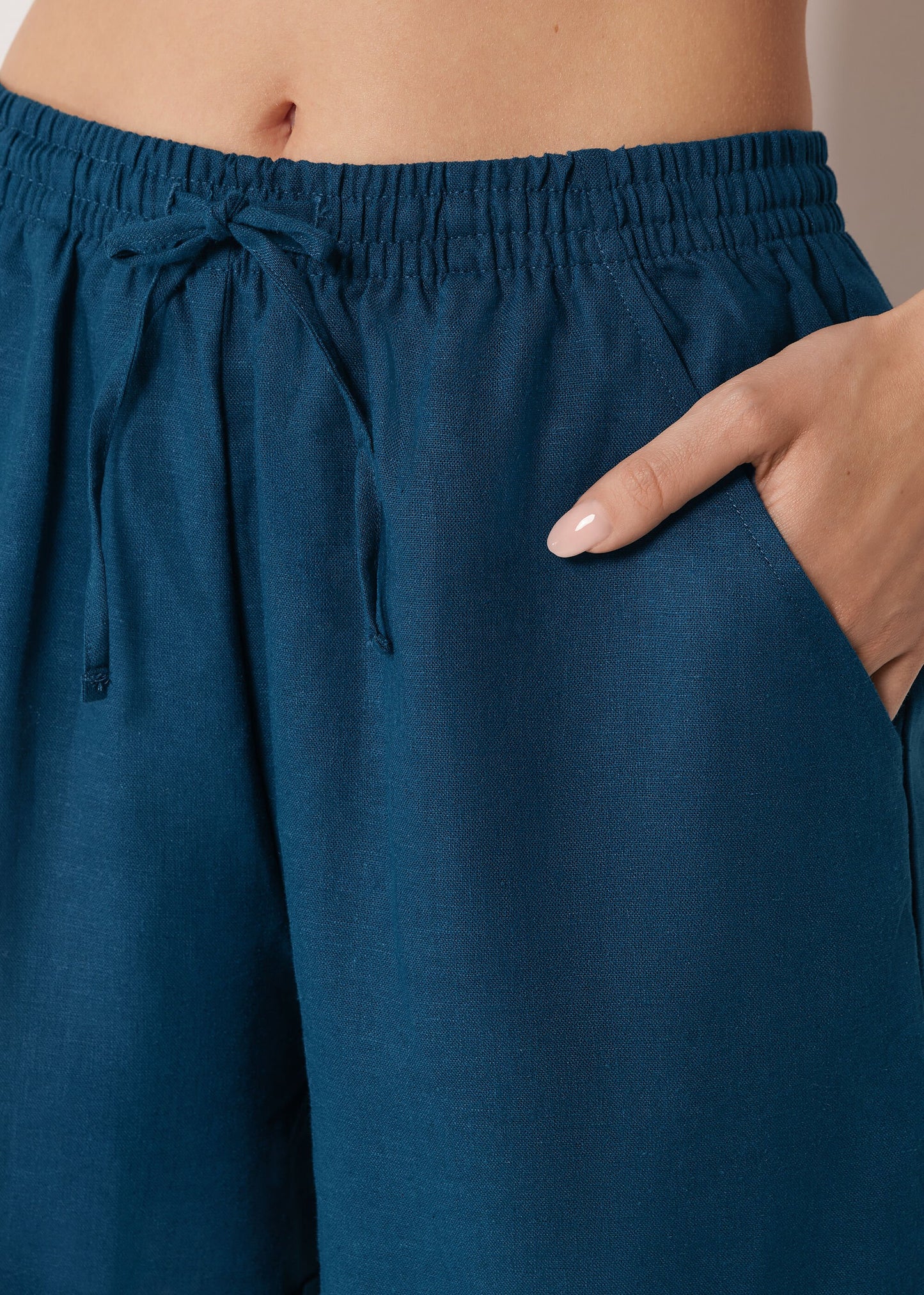 Linen and Viscose Shorts