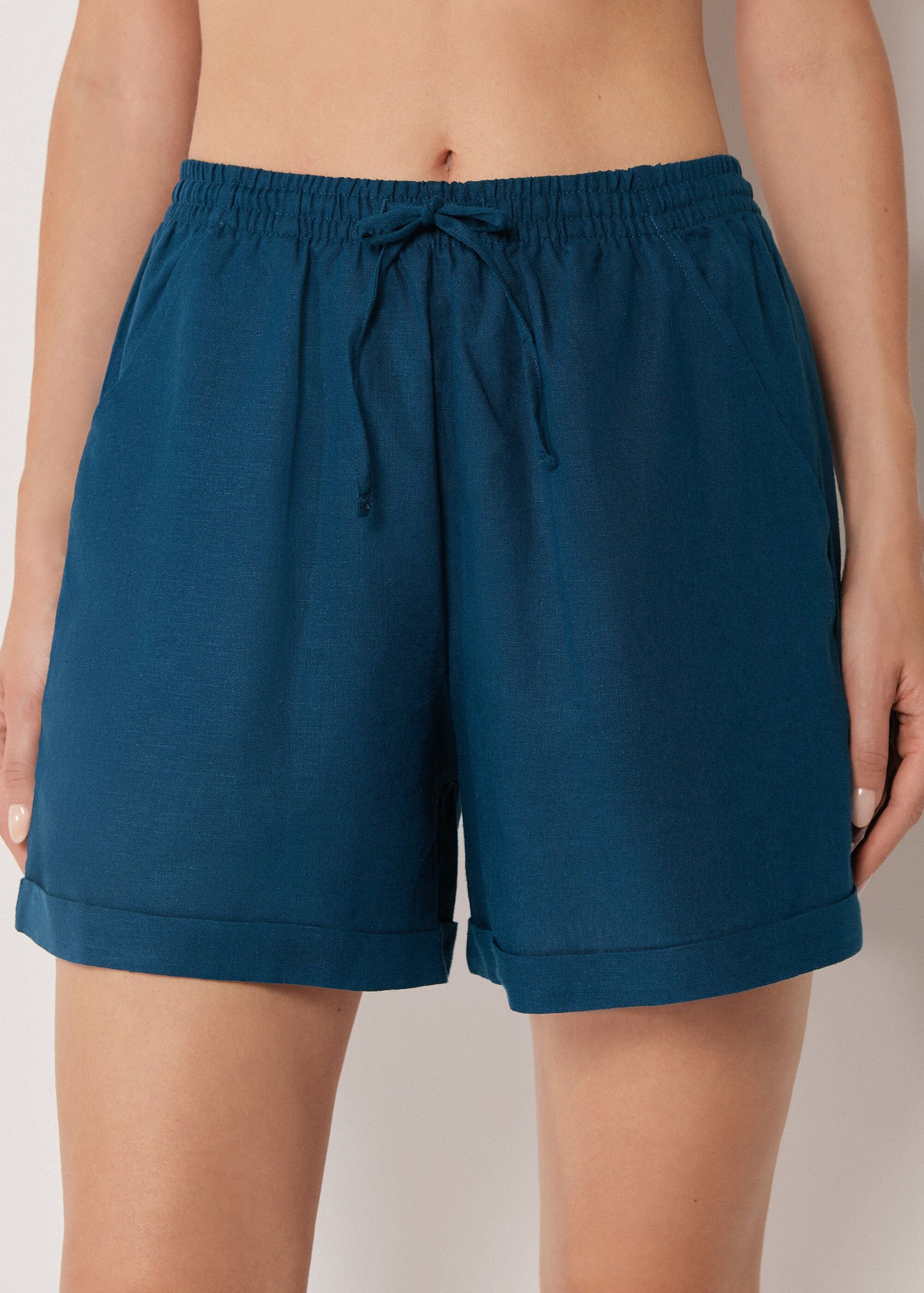 Linen and Viscose Shorts