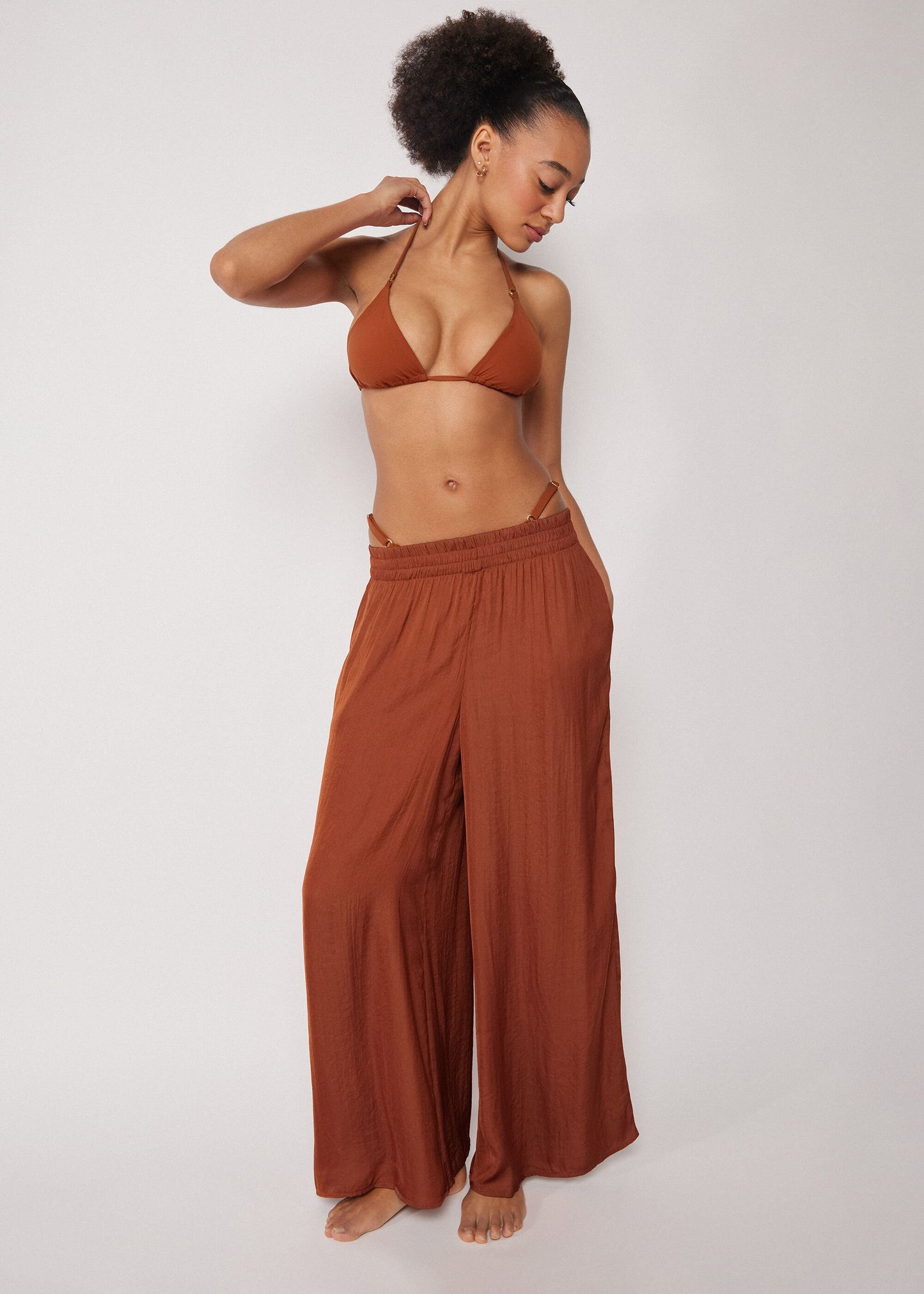 Shiny Palazzo Trousers