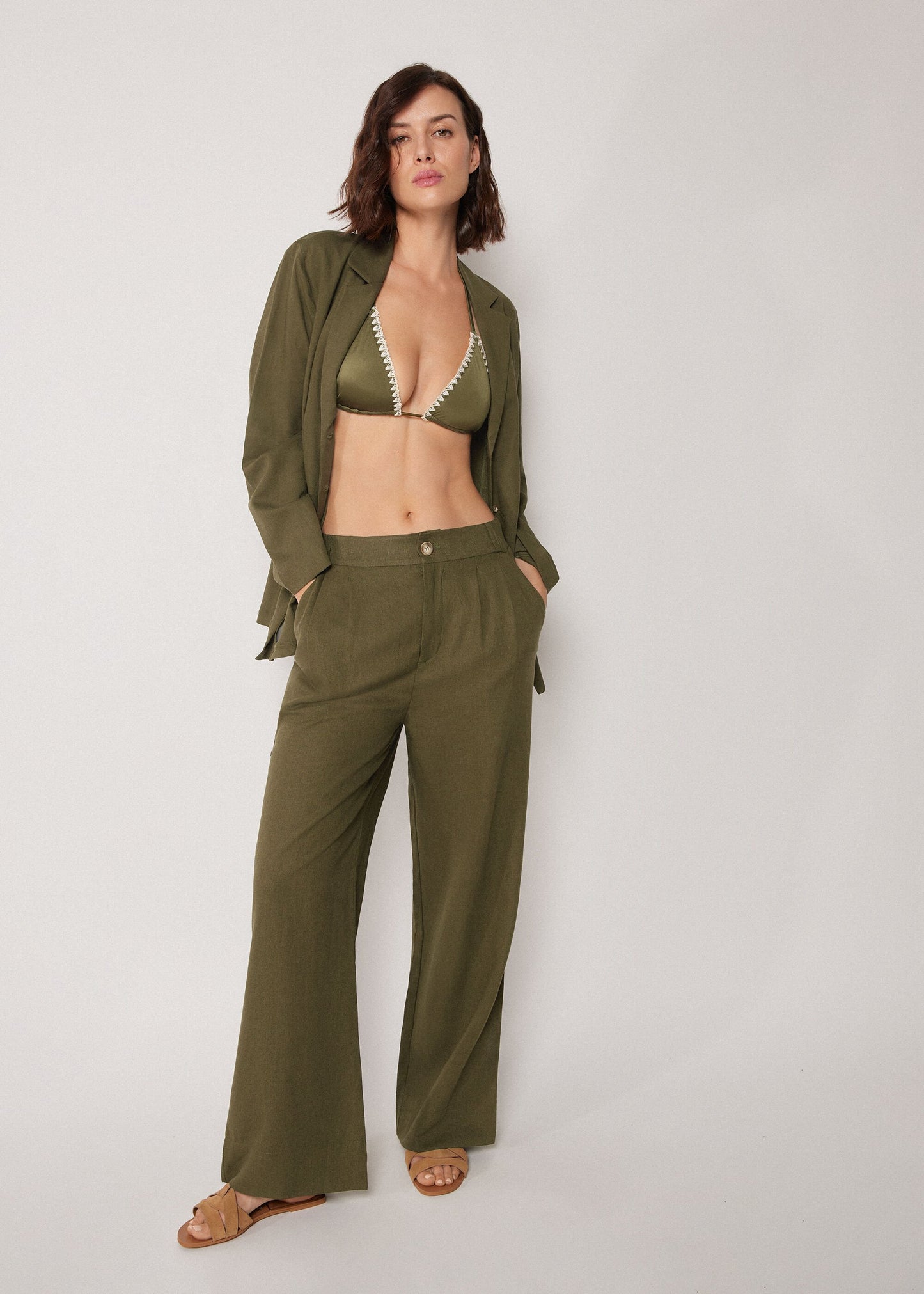 Trousers with Linen and Viscose