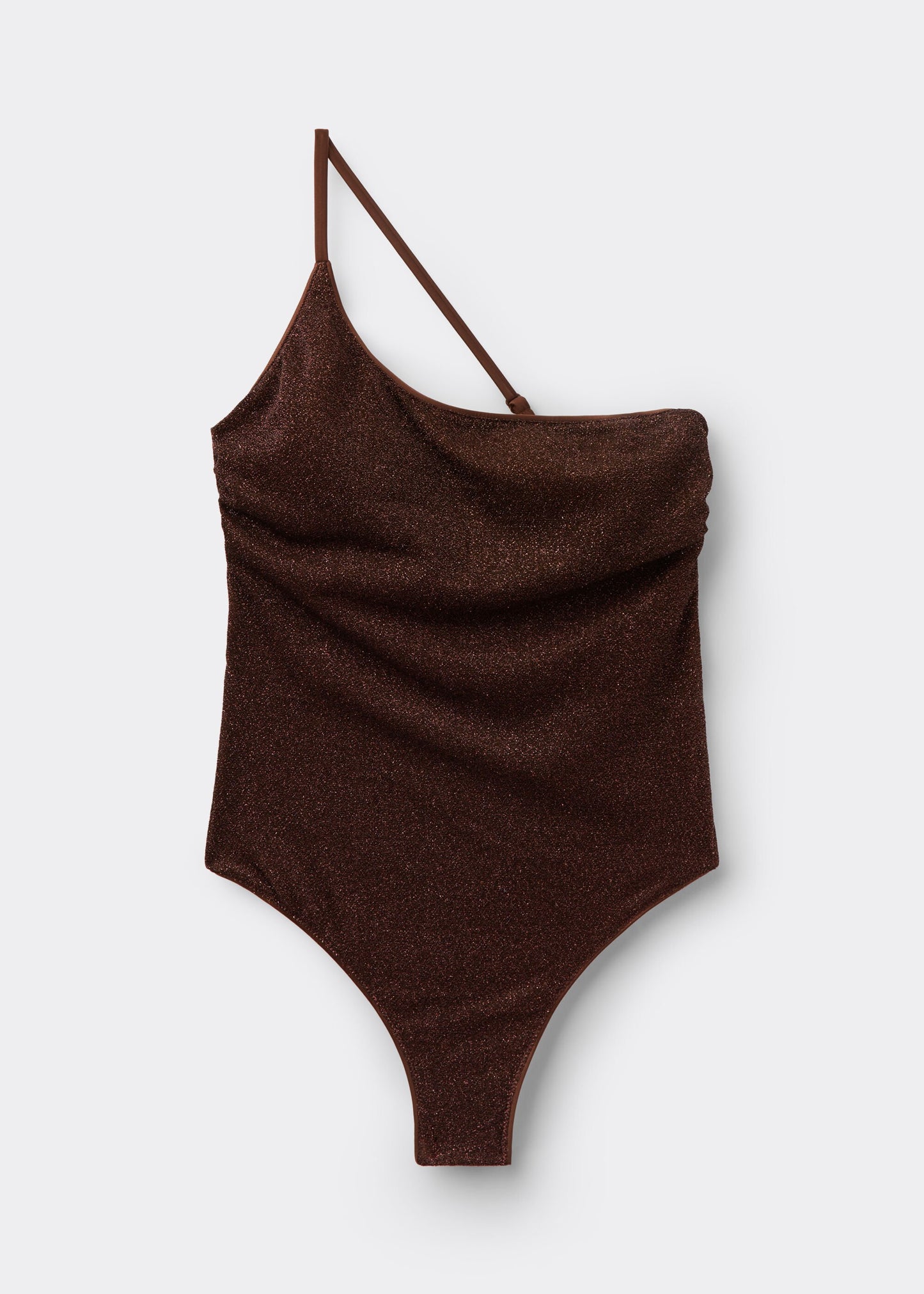 One-Shoulder Swimsuit Metallic Glow