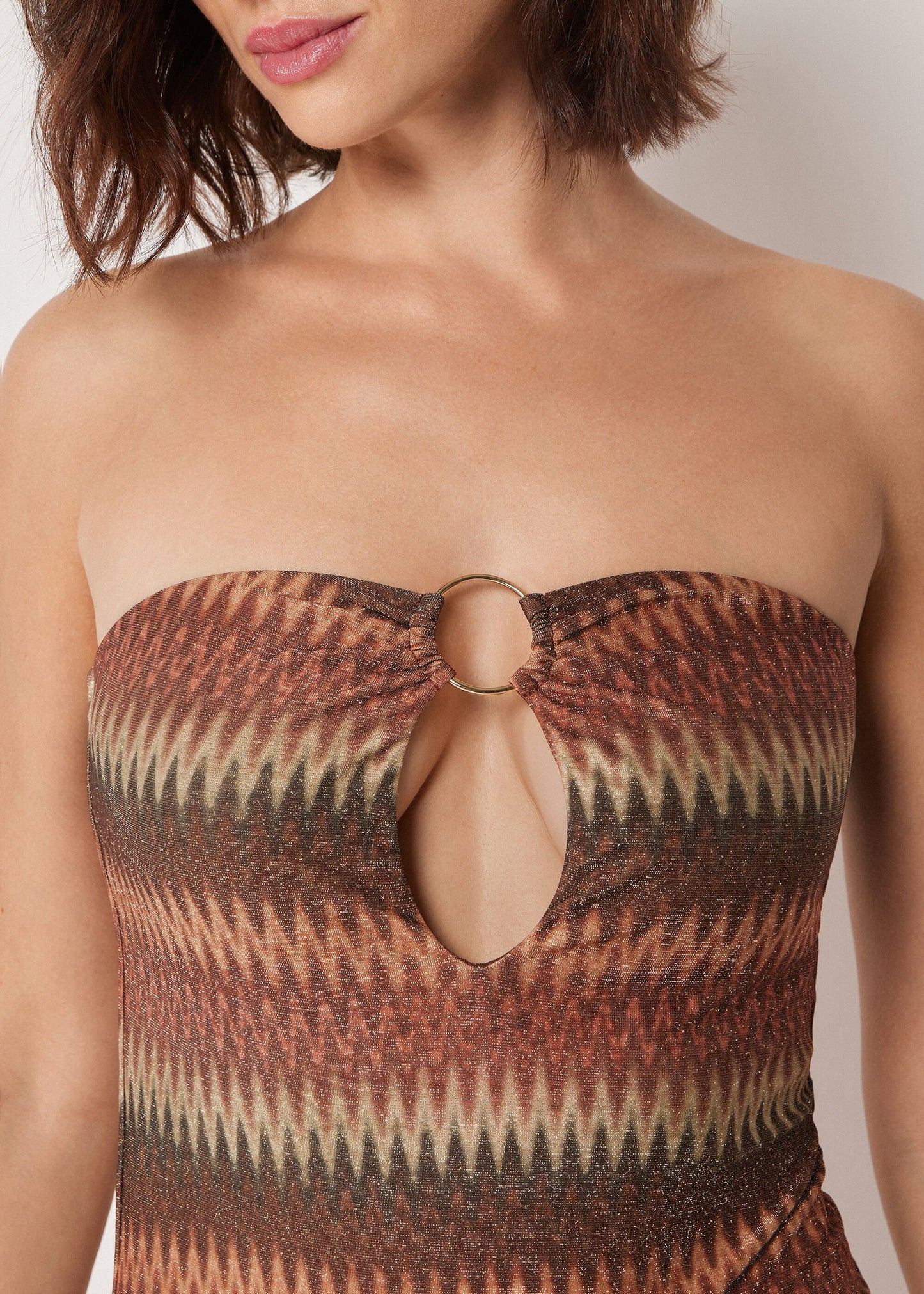 Swimsuit Golden Chevron