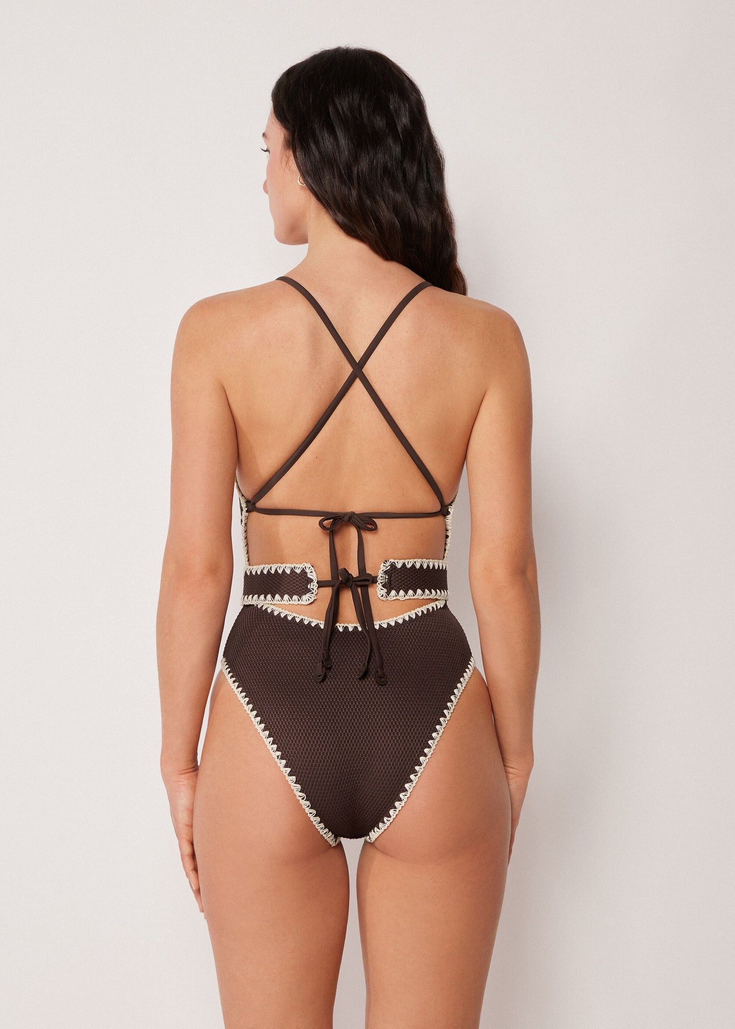 Swimsuit Bicolor Embroidery