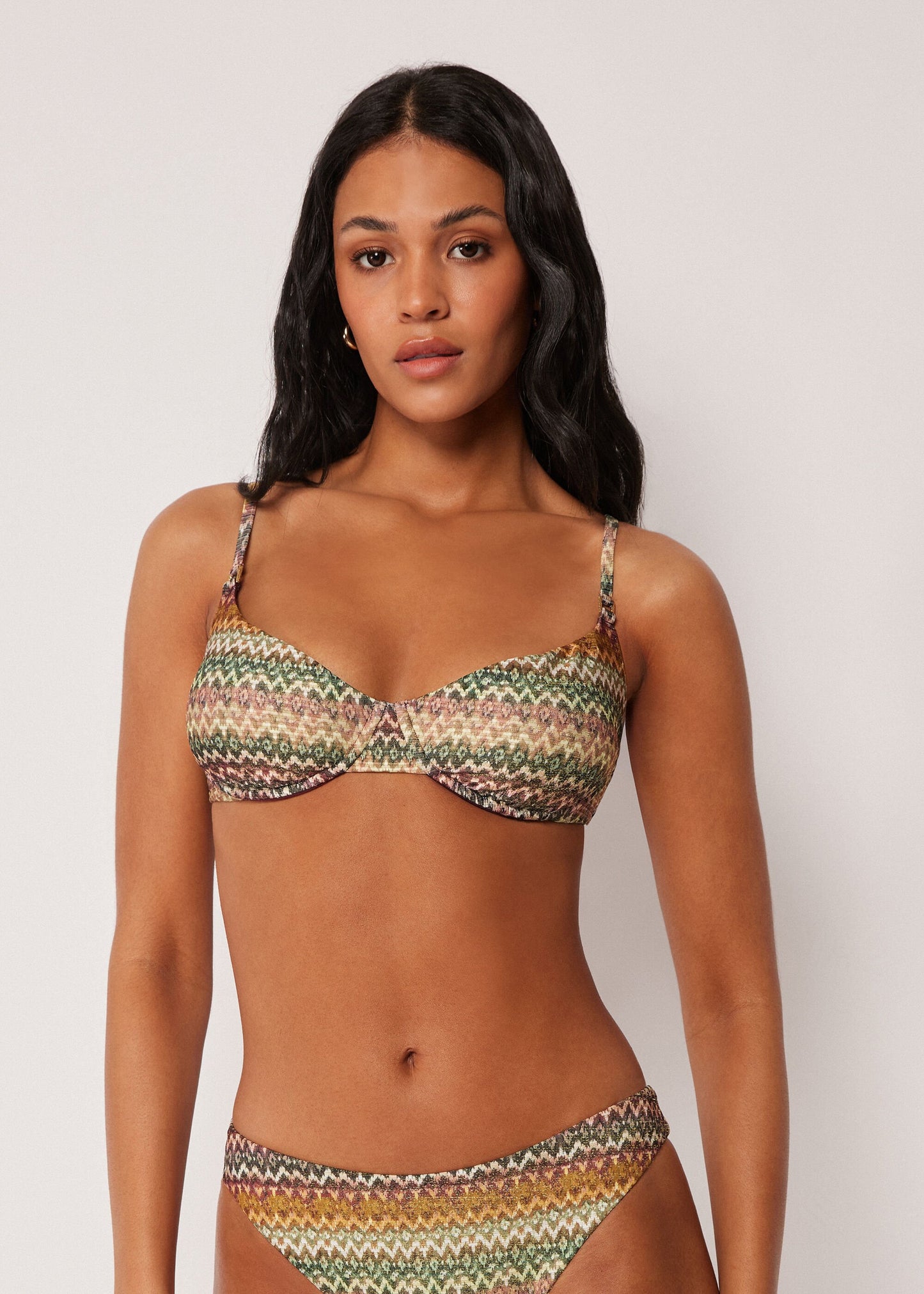 Balconette Bikini Top Elegant Ethnic
