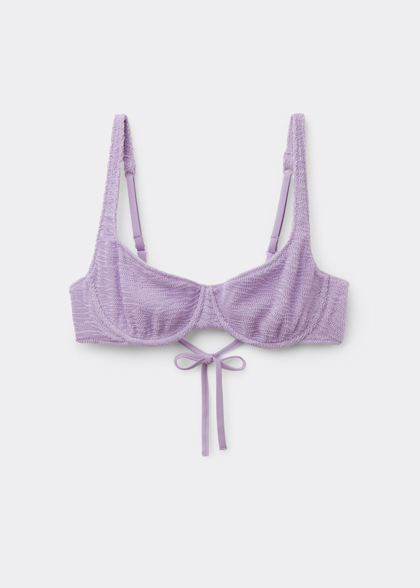 Balconette Bikini Top Crinkle Waves