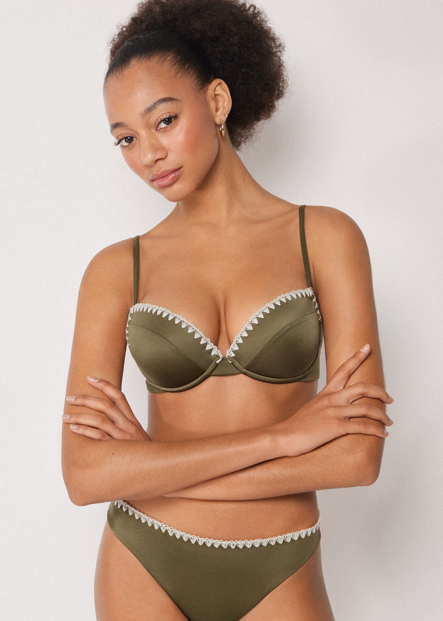 Padded Push-Up Bikini Top Refined Shine