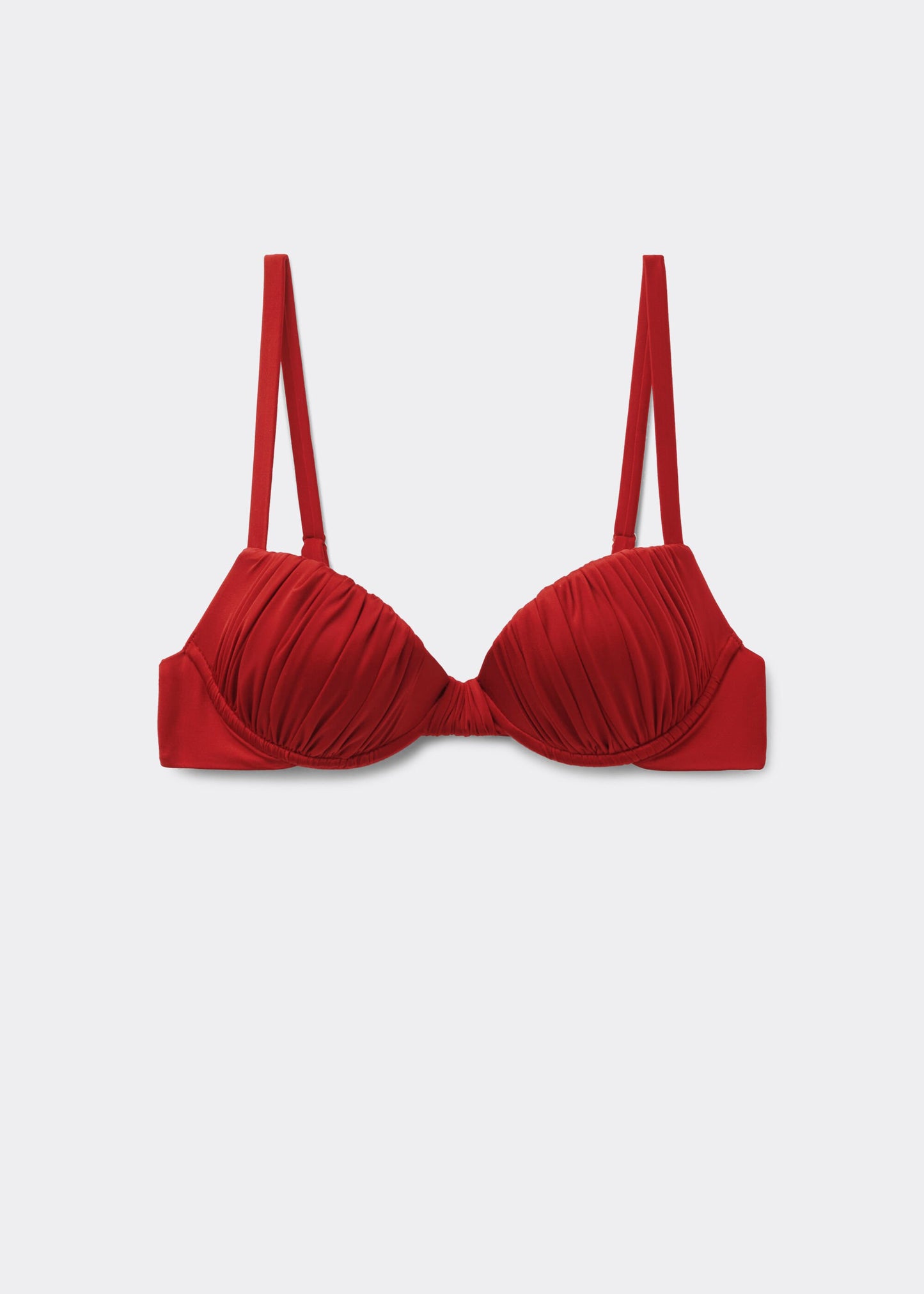 Padded Push-Up Bikini Top Shiny Satin