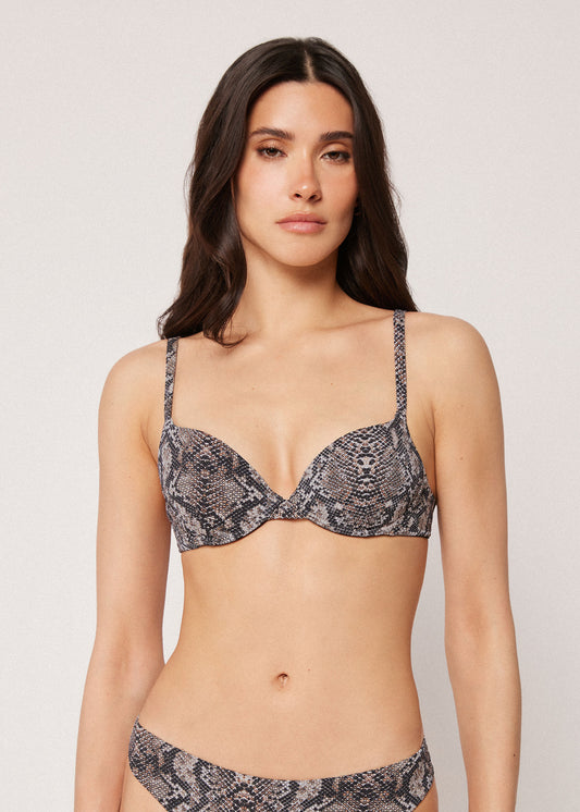 Push-Up Bikini Top Classic Snake