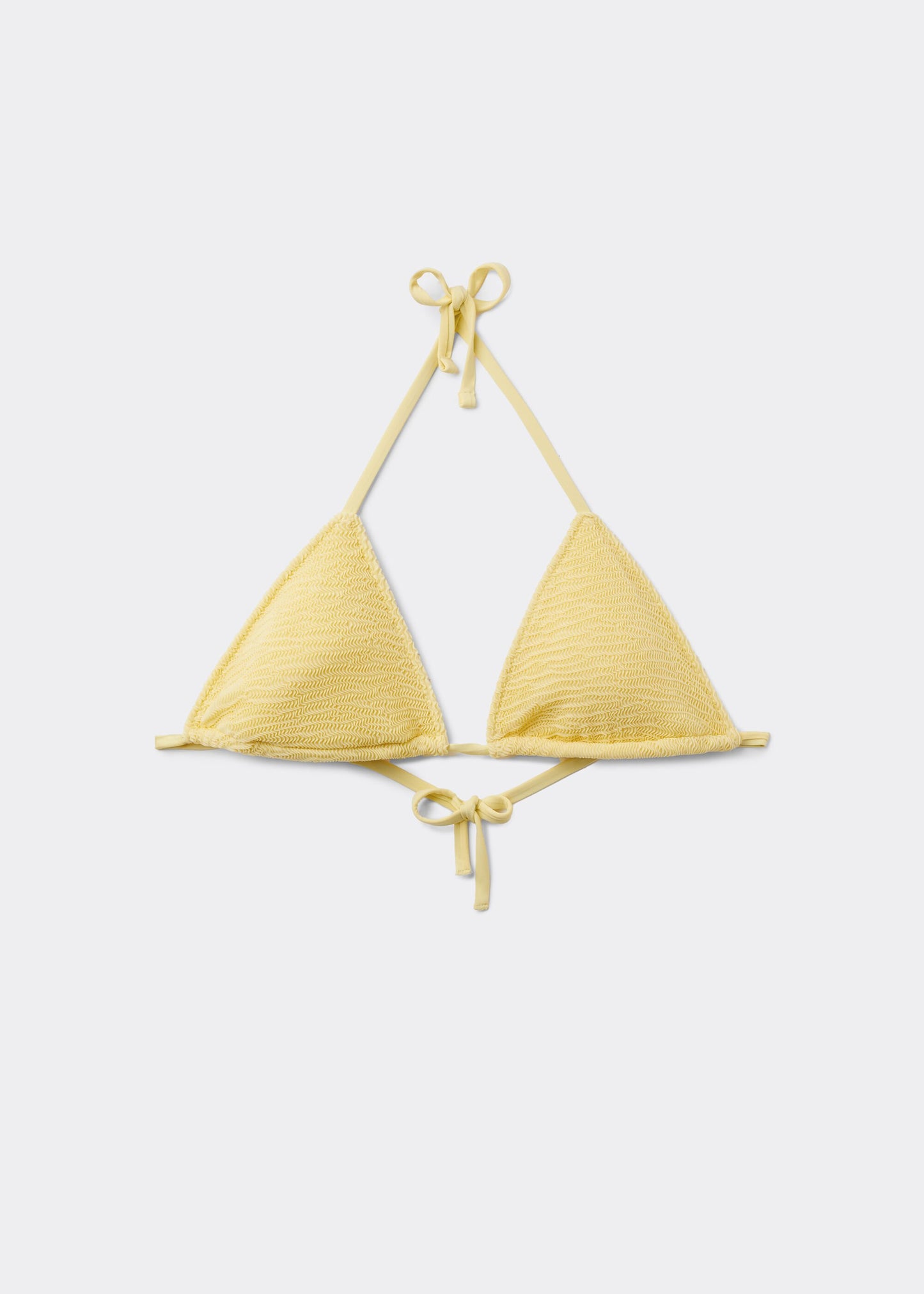 Triangle Bikini Top with Removable Padding Crinkle Waves
