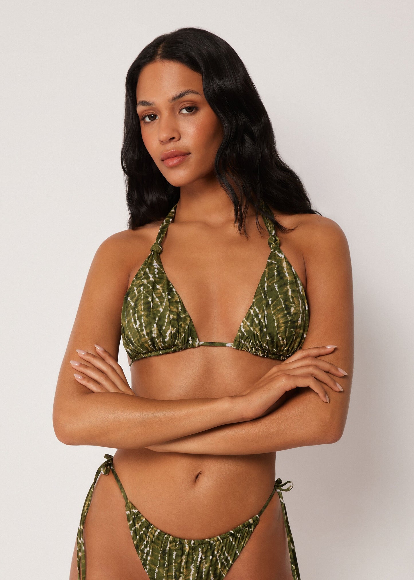 Triangle Bikini Top Natural Tie-Dye