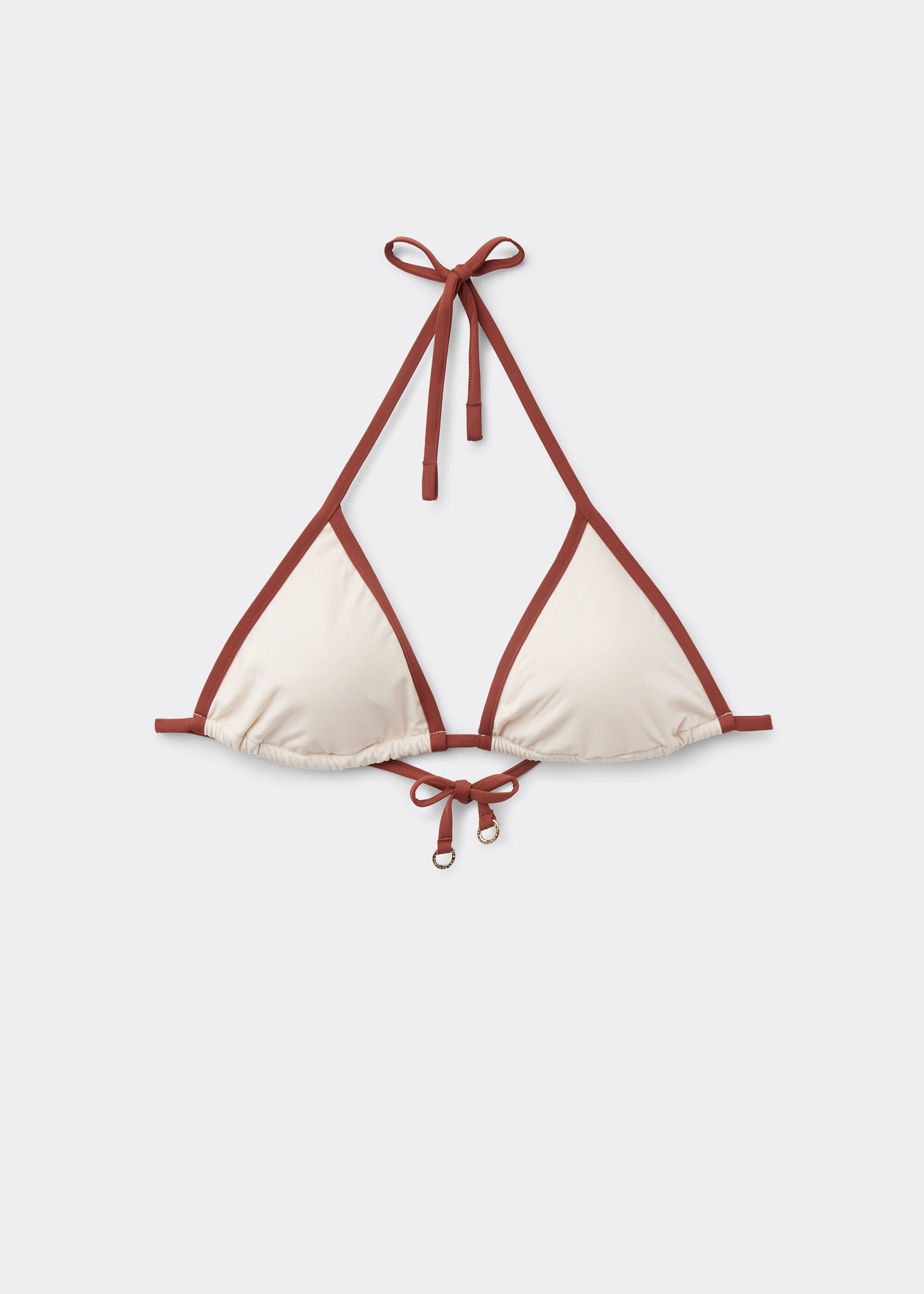 Bicolour Piping Triangle Bikini Top