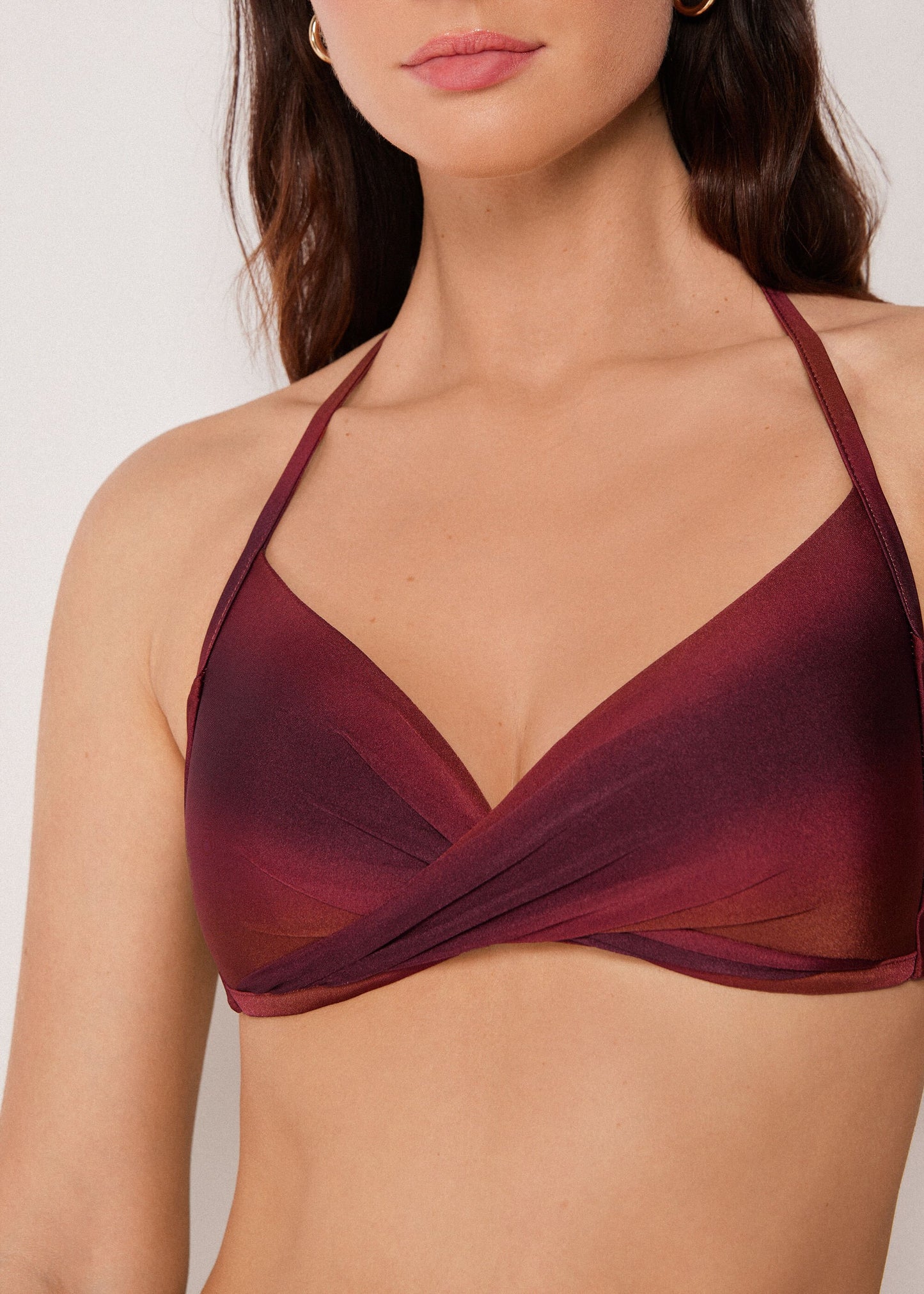 Graduated Triangle Bikini Top Soft Shades