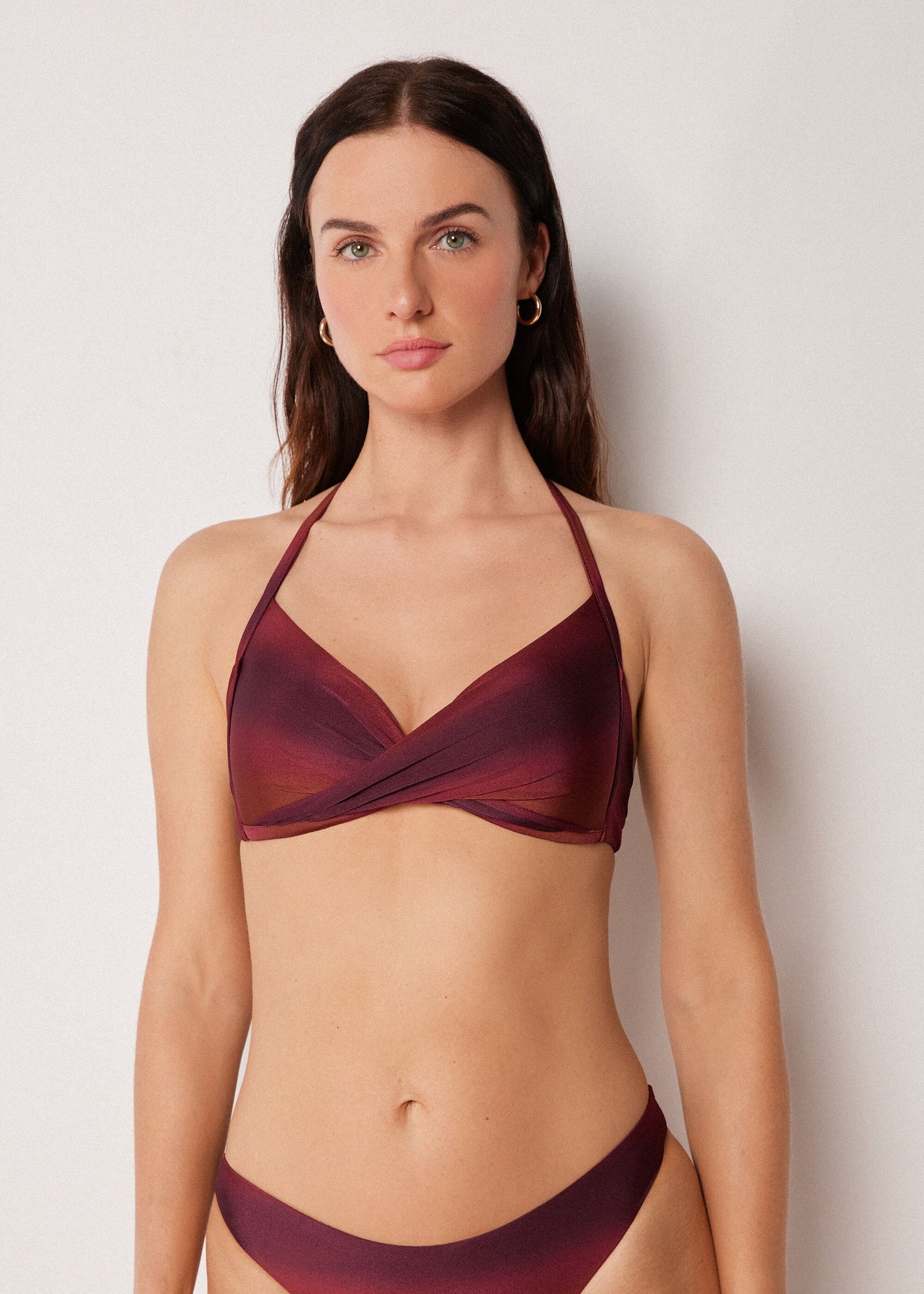 Graduated Triangle Bikini Top Soft Shades