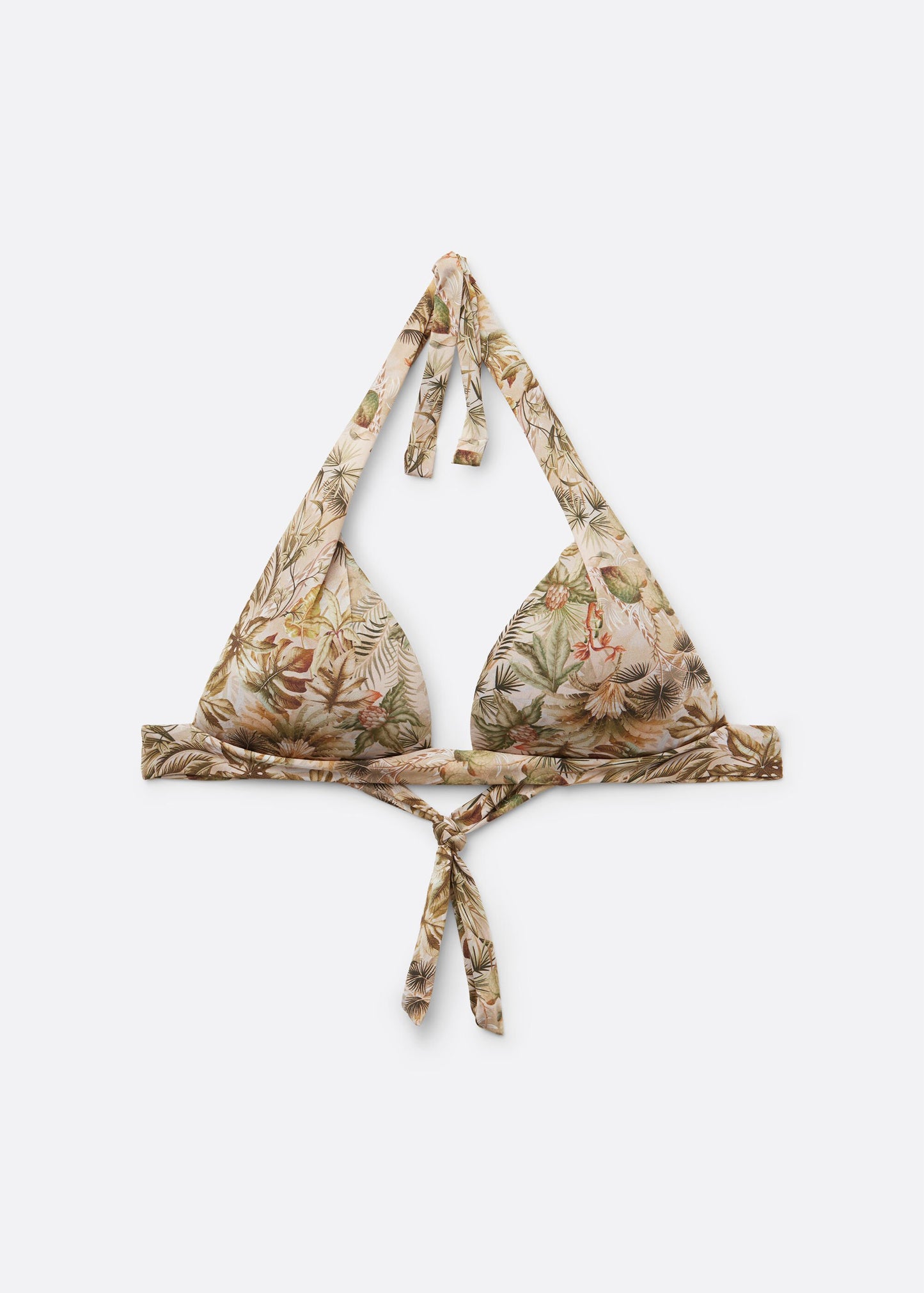 Padded Triangle Bikini Top Tropical Foliage