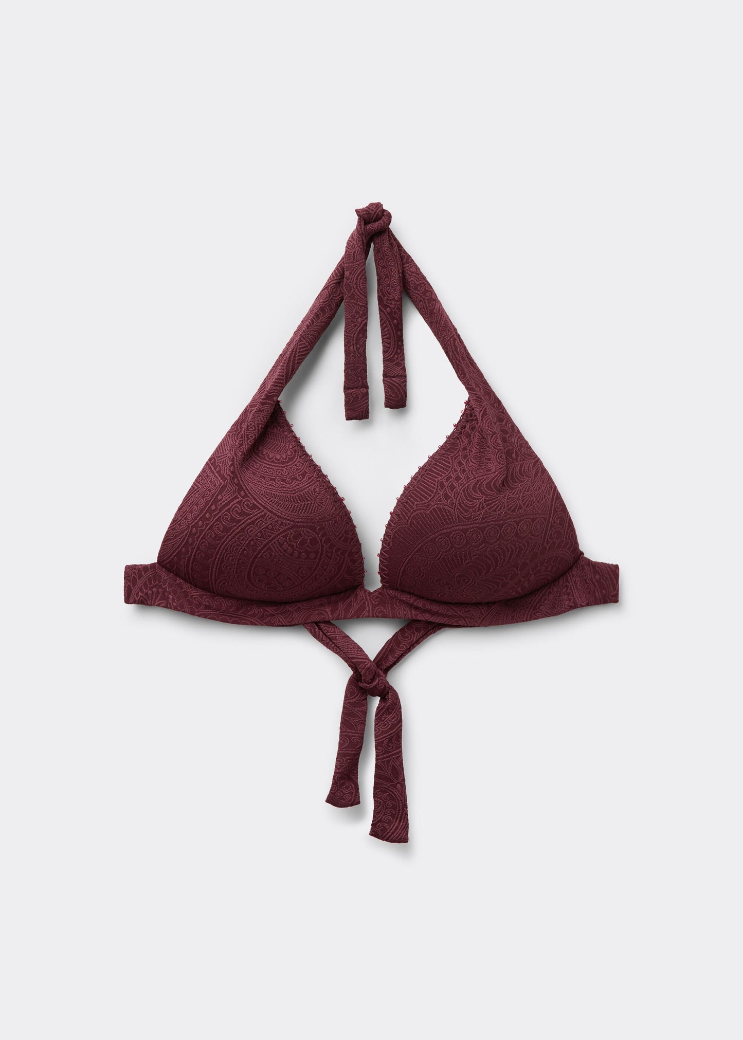 Padded Triangle Bikini Top Precious Jacquard
