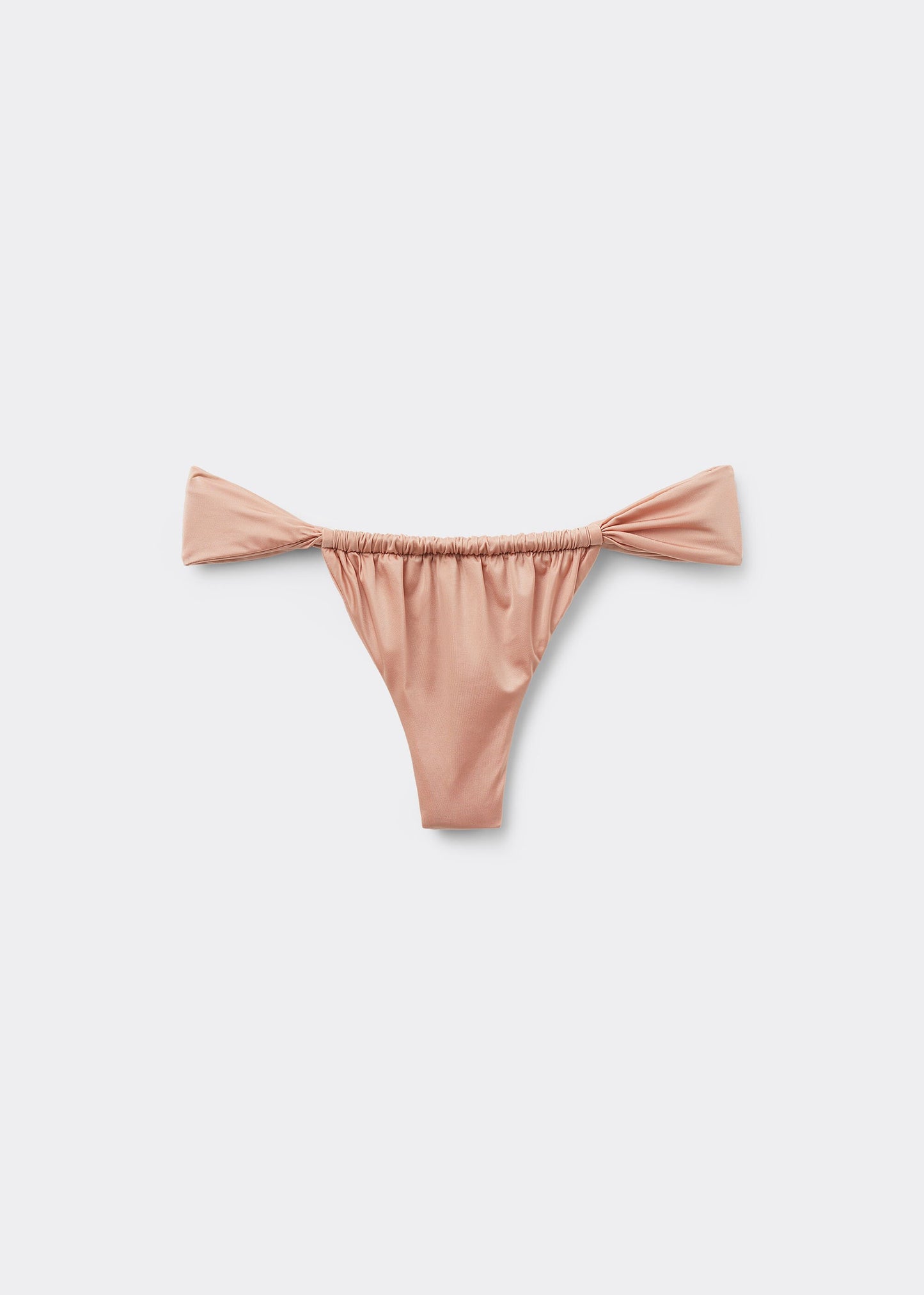 Narrow Tie Brazilian Bikini Bottoms Shiny Satin