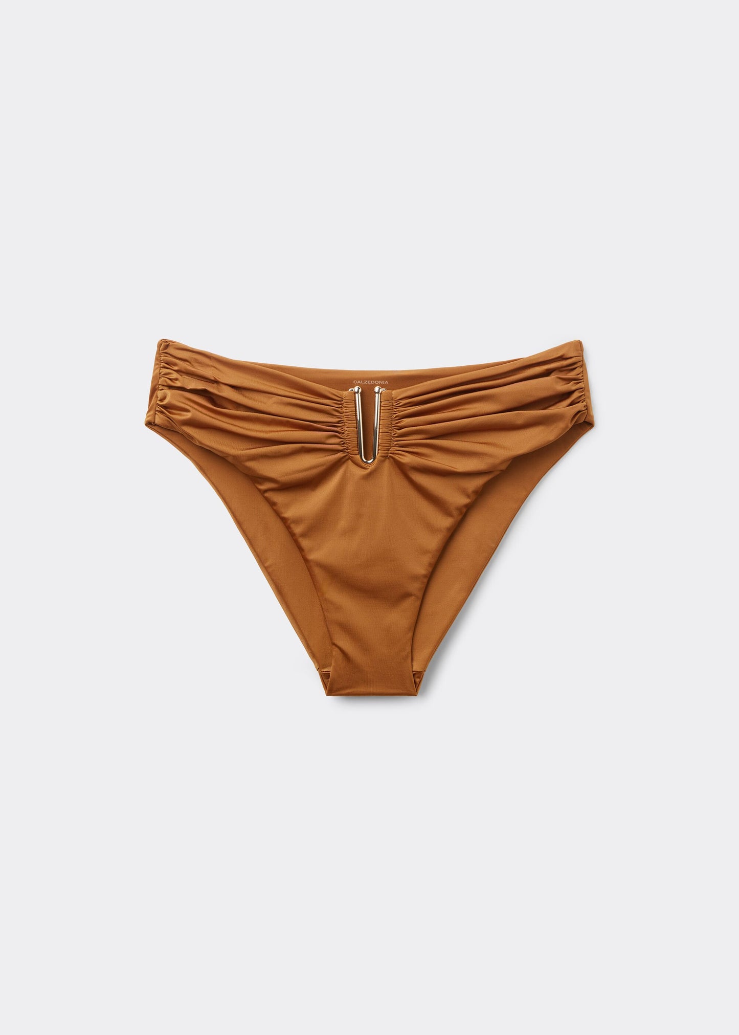 High-Waisted Bikini Bottoms Shiny Satin