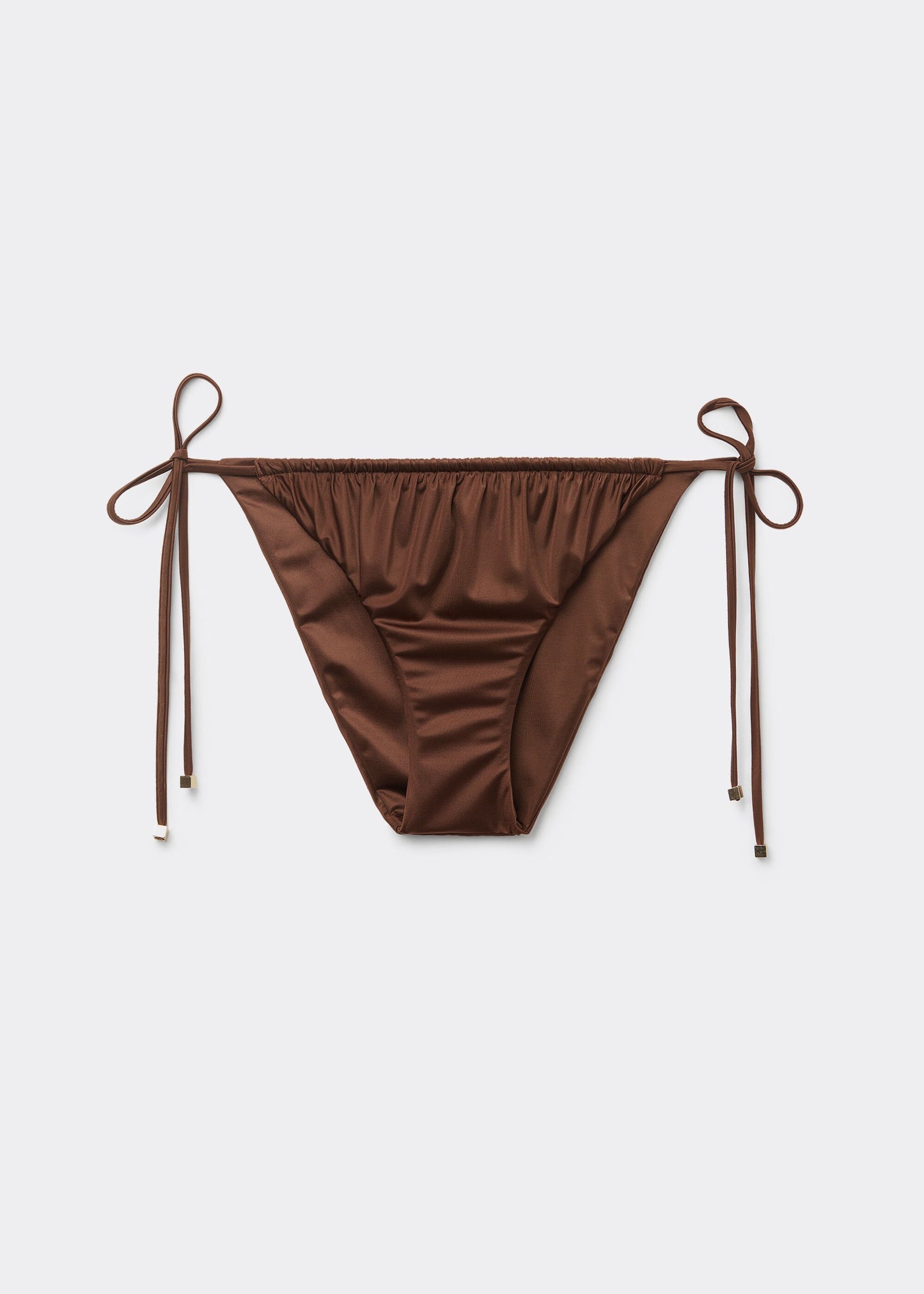 Tie Bikini Bottoms Shiny Satin