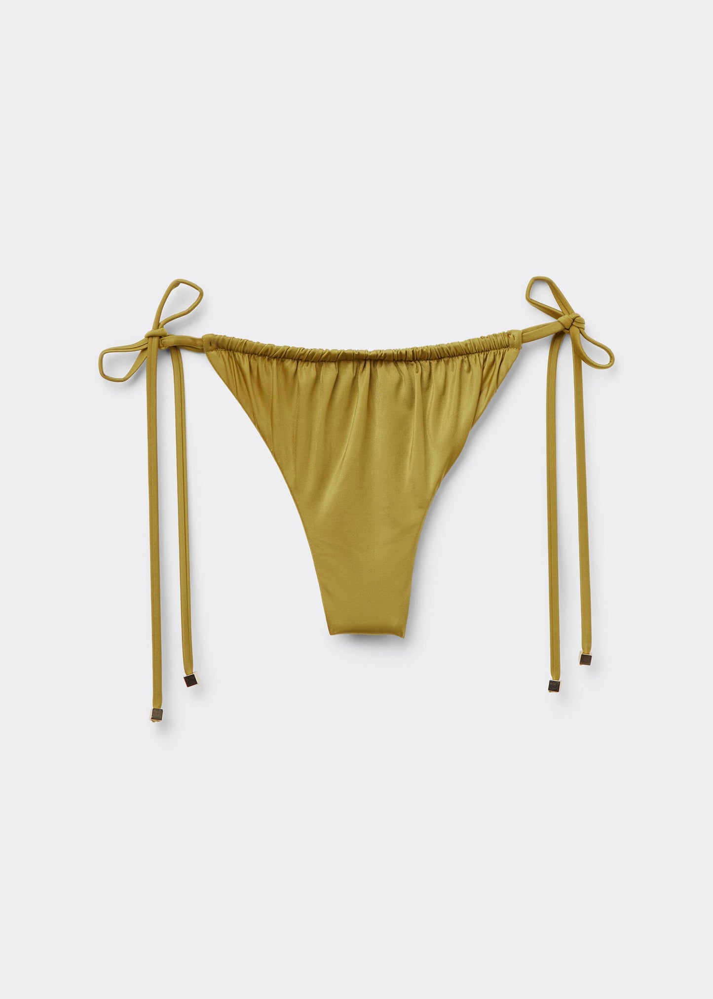 Thong Bikini Bottoms Shiny Satin