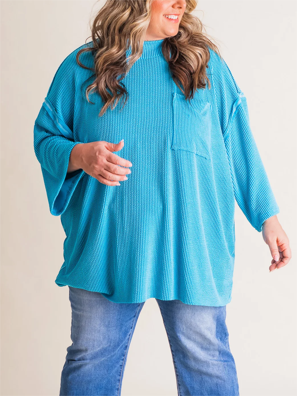 2024 Neues Oversize Rollkragen-Rippstrick-Tunika (2 kaufen, kostenloser Versand)